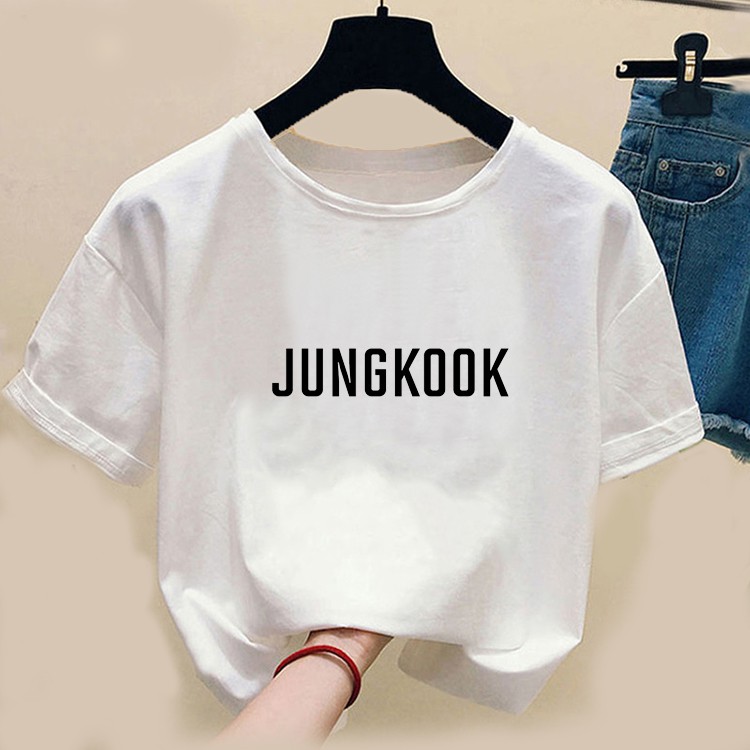 FLEURIR - KAOS JUNGKOOK JK  WANITA DEWASA LENGAN PENDEK TUMBLR TEE UNISEX