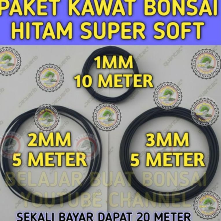 

<X-ODT) <♥) KAWAT BONSAI HITAM PAKET 1MM10M 2MM5M 3MM5M <terviral)