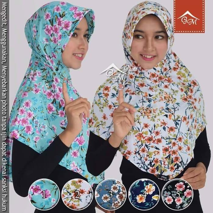 JILBAB LANGSUNG / INSTAN / SYRIA / BERGO SERUT TALI AMANDA MOTIF BUNGA