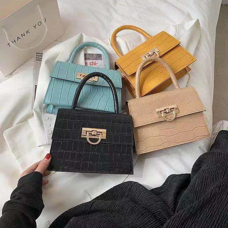 Rowling (Tas-180）Tas Selempang Wanita Fashion Croco Kotak /Tas Selempang Wanita Cantik Dan Elegan