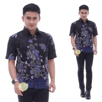 Batik Couple Keluarga Modern Sania Ruffle Ori Ndoro Jowi Dnt Motif Sakuarabiru