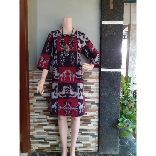 Dress tenun jepara sumba etnik  baju tenun etnik tunik DTB36