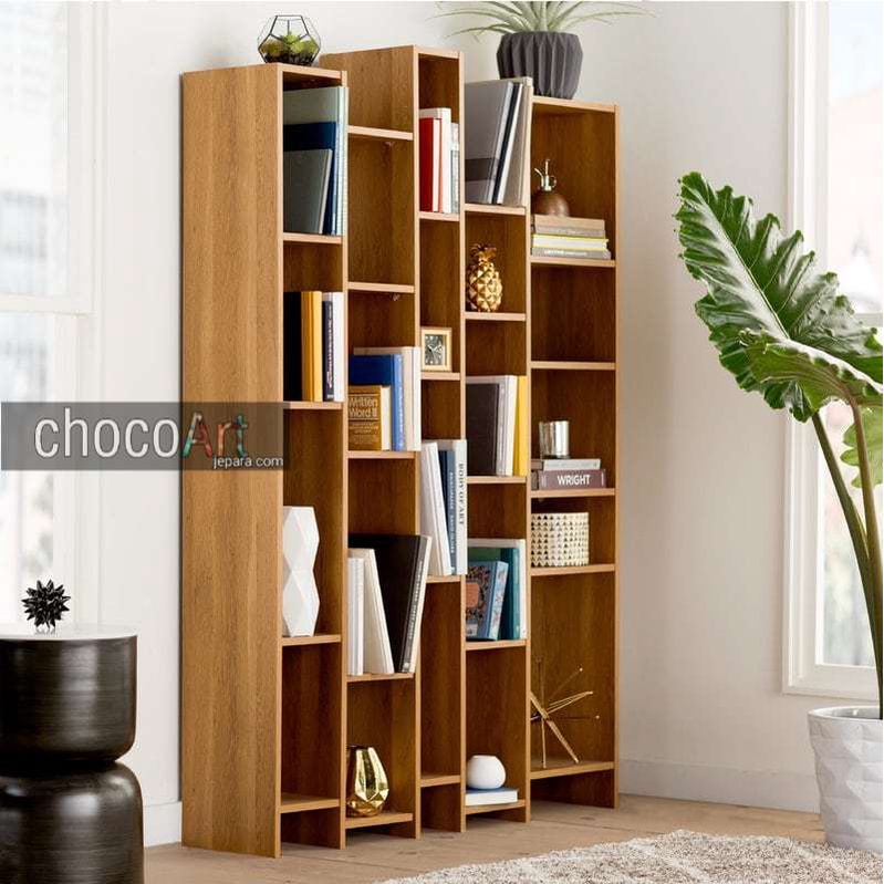 lemari buku/ rak buku jati / partisi ruangan kayu /  penyekat ruangan kayu jati / penyekat ruangan m