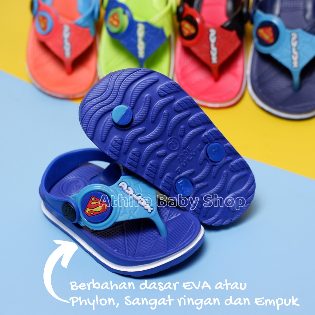 Sepatu Sandal Anak Laki Karakter Superman Usia 6 7 8 9 10 11 Bulan 1 2 3 Tahun Size 20 21 22 23 24 25 Sendal Gunung Karet Balita Bayi Lelaki Cewek Cowok Spatu Sandal Baby Prewalker Karet Phylon Ringan Cowok Karet -dulux 293e-