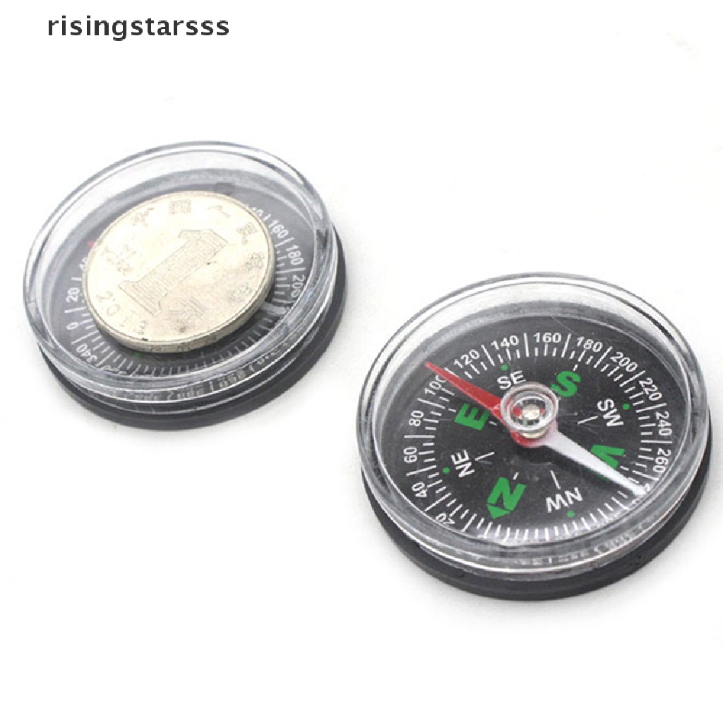 Rsid Span-new Kompas Portable Mini Precise Praktis Guider Survival Button Design Compass