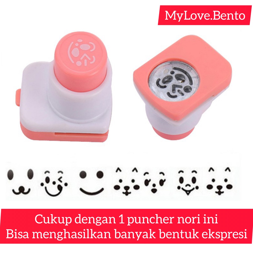 Pemotong Rumput Laut Nori Puncher Multi Expression Cetakan Nori Cutter Pemotong Rumput Laut Bento To