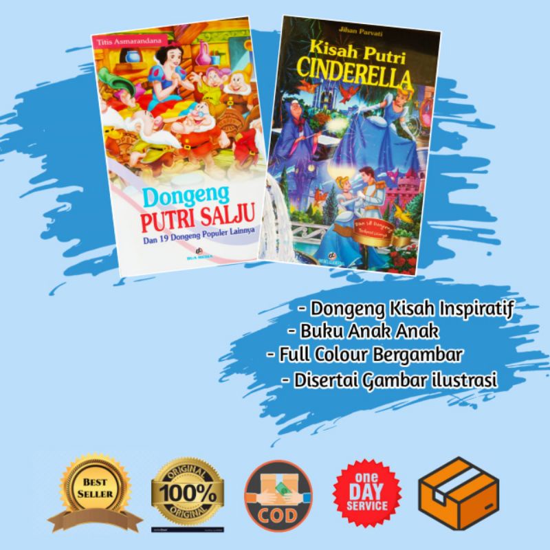 BUKU DONGENG CERITA ANAK CINDERELLA PUTRI SALJU