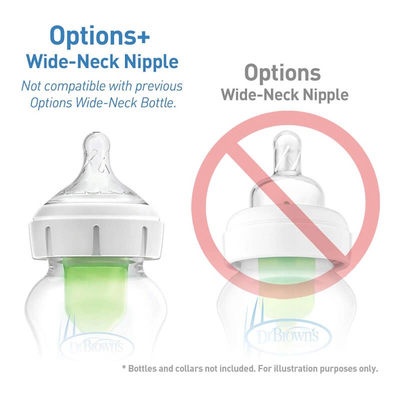 Dr Brown's Options+ Teat/Nipple/Puting Botol (2pcs per pack)