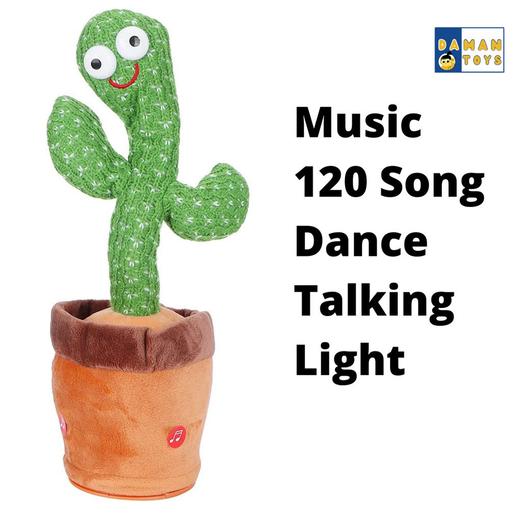 Cactus Dancing Kaktus Joget Boneka Goyang 120 Lagu Viral Bisa Ngomong Rekam Bicara Menari Dance Murah Usb Charger Kado Mainan Anak Murah