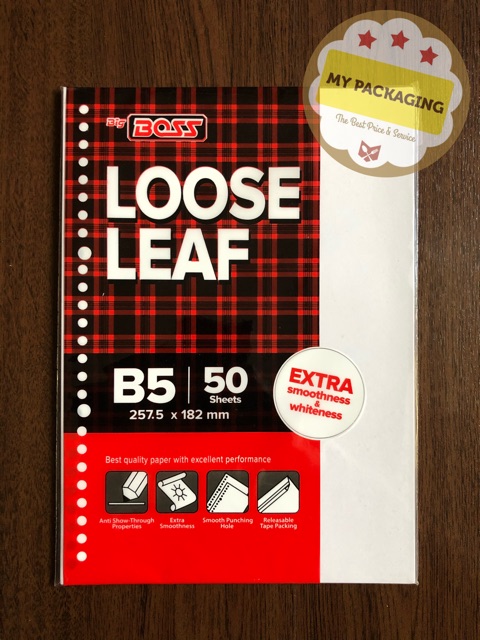 ISI LOOSE LEAF POLOS merek BIG BOSS