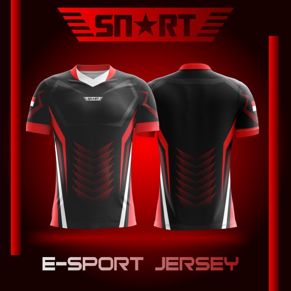 Kaos Jersey Esport Gaming Custom FreeFire FF, PUBG Mobile, Mobile Legends, Gratis Nama & Logo DX