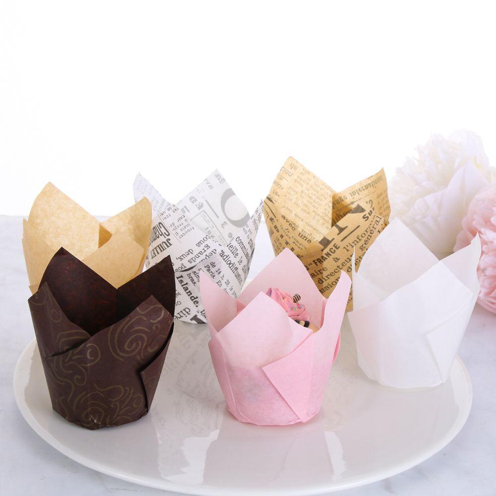 Populer 50pcs Cake Muffin Cups DIY Bakeware Cake Tray Cupcake Liners