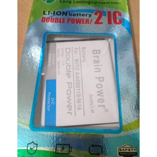 Double Power Battery Batere Batre Baterai Brain Power Mito A550 BA00119 BA-00119