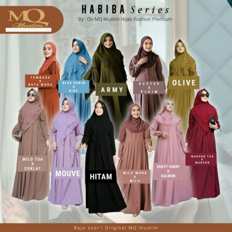 HABIBA SERIES ROSETAUPE BY MQ MUSLIM( Ready)