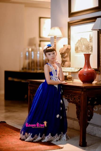 Dress Pesta Anak free bando cantik