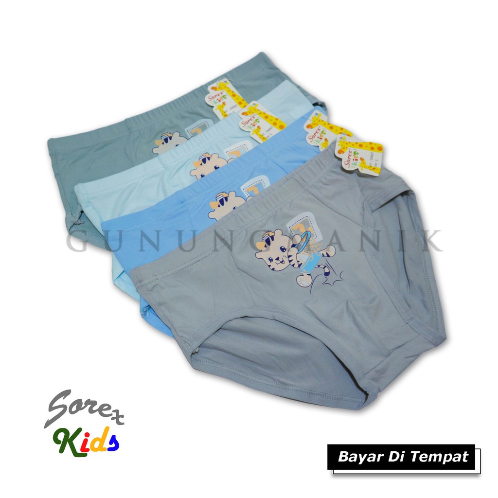 CELANA DALAM ANAK LAKI-LAKI SOREX KIDS MATERIAL SUPER SOFT USIA 4-10 Th termurah