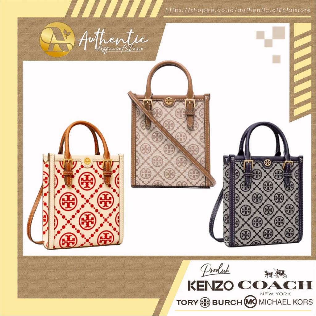 Original TB T - Monogram Jacquard Mini N/S Tote 87146 88650