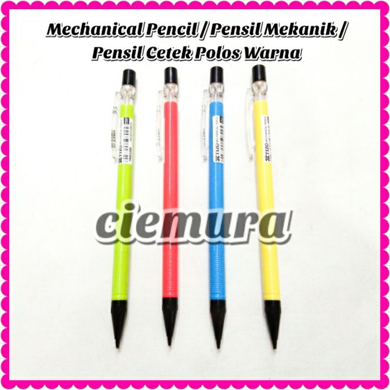 

CIE Mechanical Pencil / Pensil Mekanik / Pensil Cetek Polos Warna 0.5mm