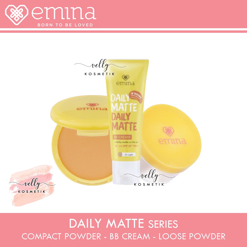 EMINA Daily Matte Loose Powder 20g | Compact Powder | BB Cream | Bedak Tabur | Bedak Padat