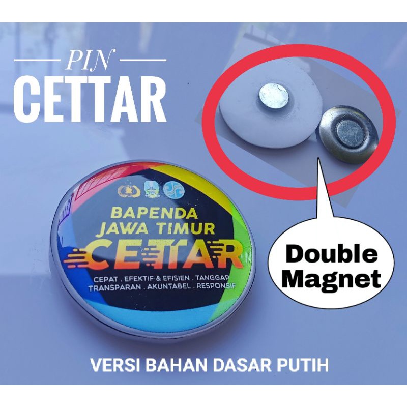PIN CETTAR - BAPENDA JAWA TIMUR -PENITI &amp; MAGNET