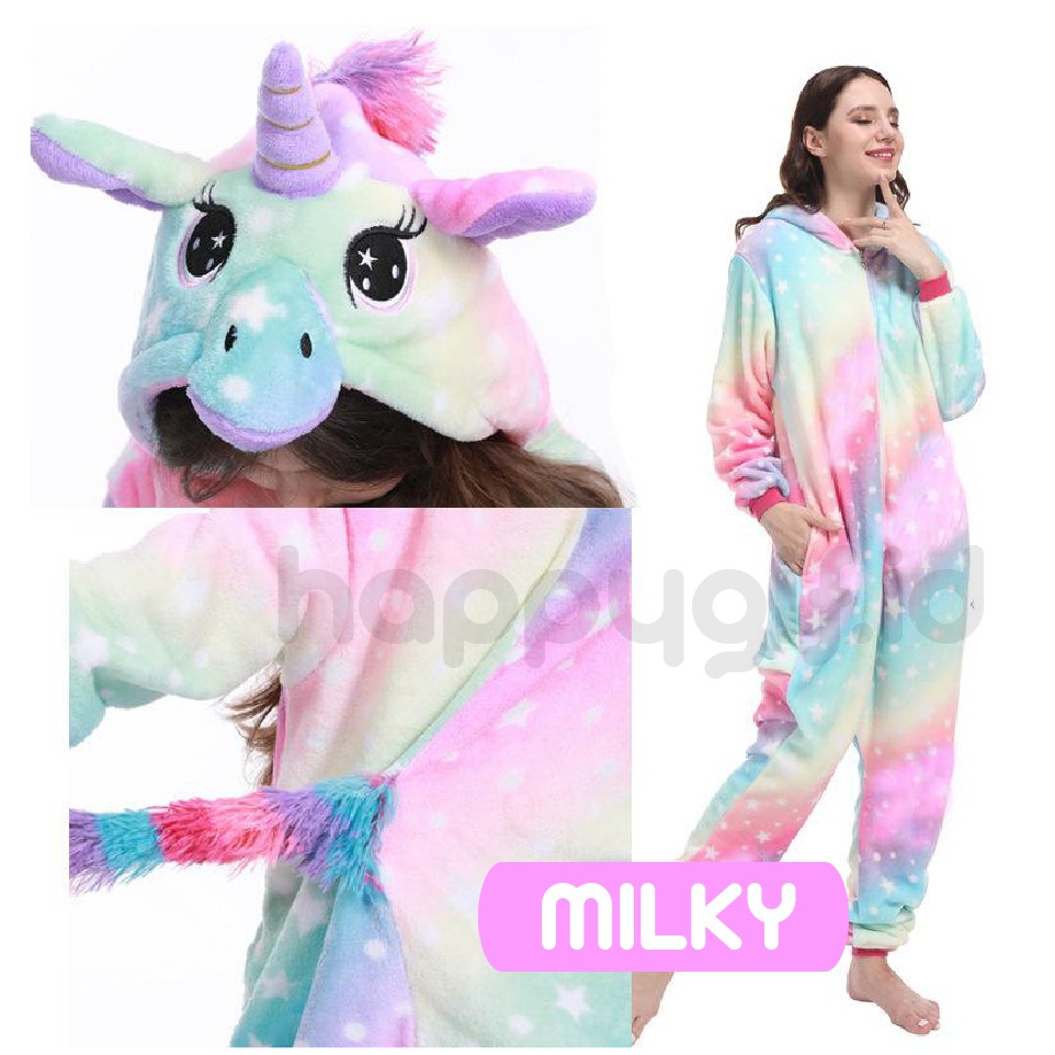 BAJU KOSTUM ONESIE KIGURUMI PIYAMA UNICORN DEWASA-6