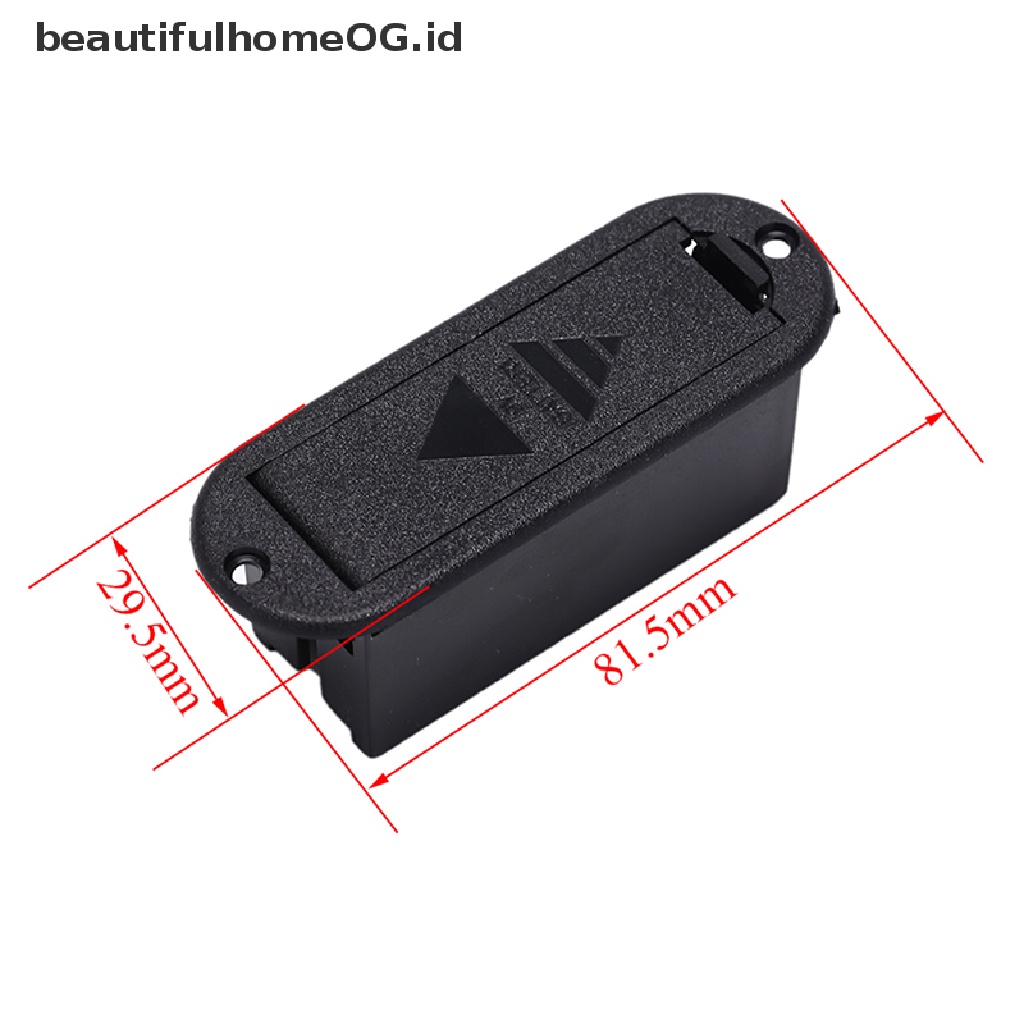 Kotak holder Baterai pickup 9v Warna Hitam Untuk Gitar bass