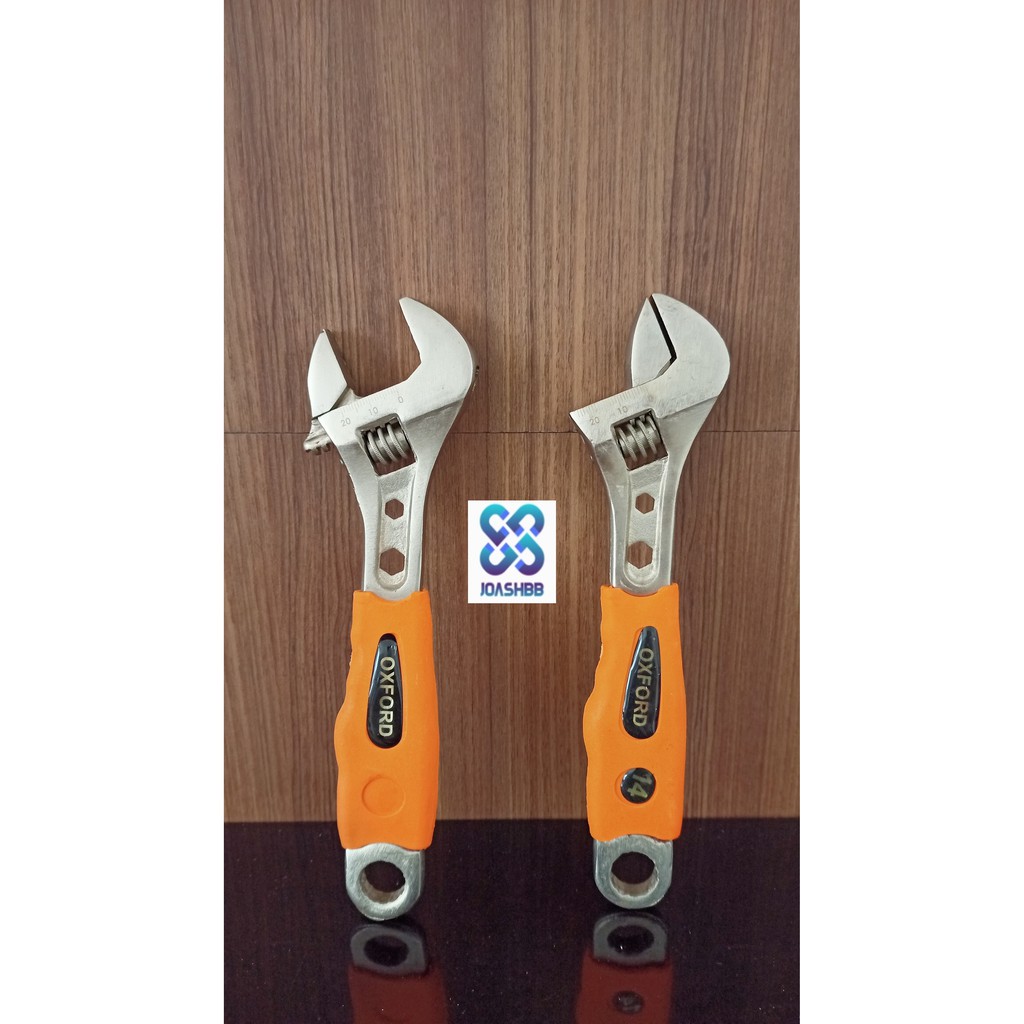 Kunci Inggris gagangg Karet 8&quot; (20cm) 12&quot; (30cm), Adjustable Wrench Baut Pipa