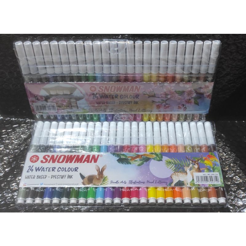 Spidol Water Color Marker Snowman 24 Warna WC-200-24