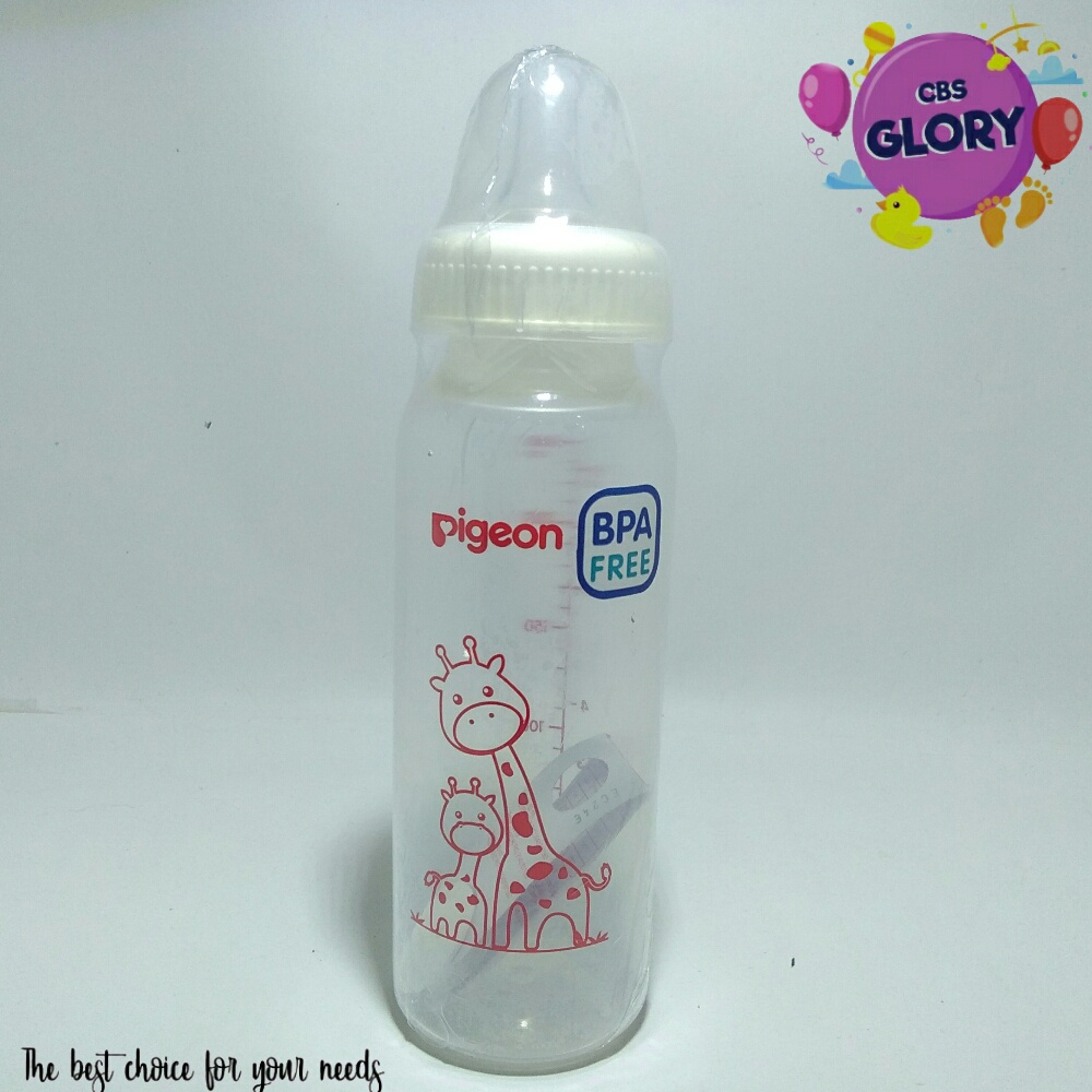 Botol Susu Pigeon PPRP Standar 50ml,120ml,240ml Warna Putih,Kuning,Biru / Botol Susu+Niple Bulat