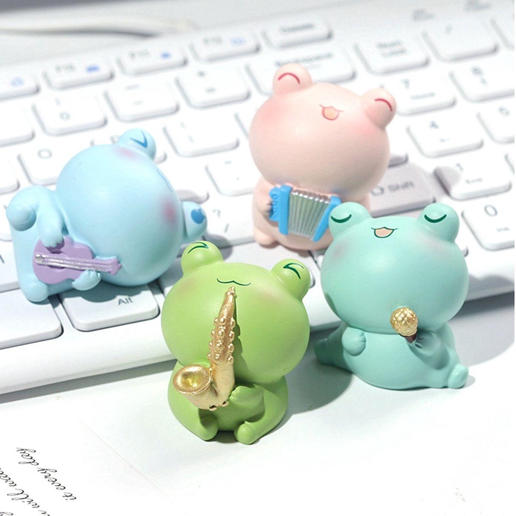 Patung Resin Lucu Mini Kreatif AUGUSTINA Kodok Miniatur