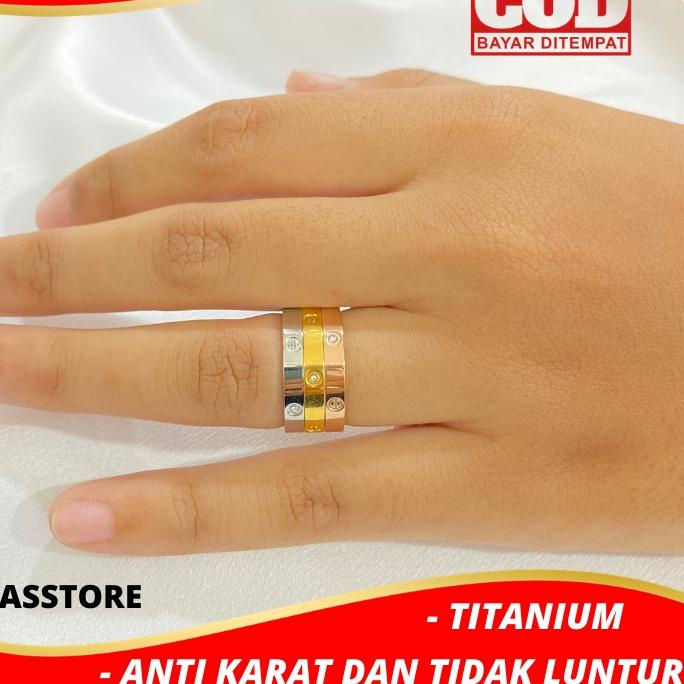 Terjangkau - Cincin Cartier aksesoris fashion perhiasan titanium asli wanita korea kualitas  anti ka