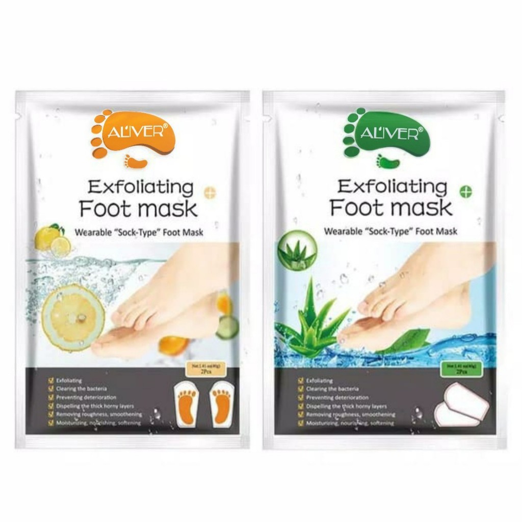 ALIVER Foot Mask Exfoliating Foot Care Aloevera Lemon