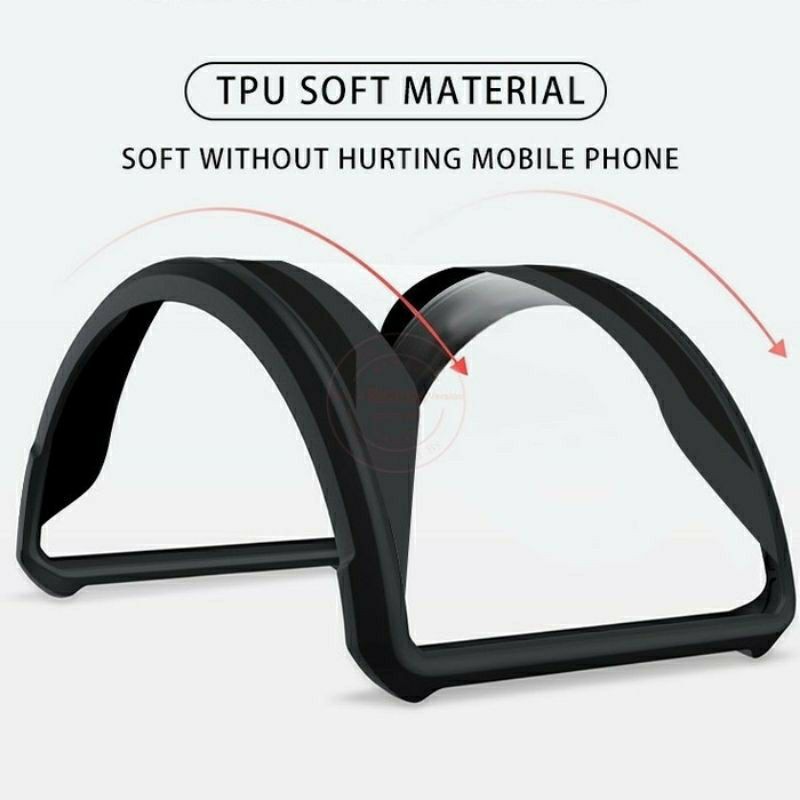 Samsung A32 4G / A52 / A72 Softcase Airbag Bening Silikon Cover Lis Hitam Soft Case