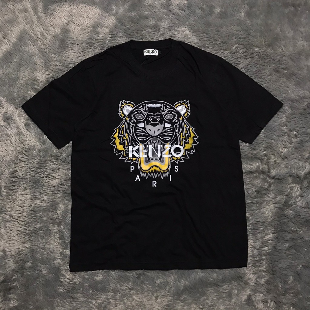 KAOS TSHIRT KENZO YELLOW PRINTED OLD HIGH MIRROR QUALITY TERLARIS