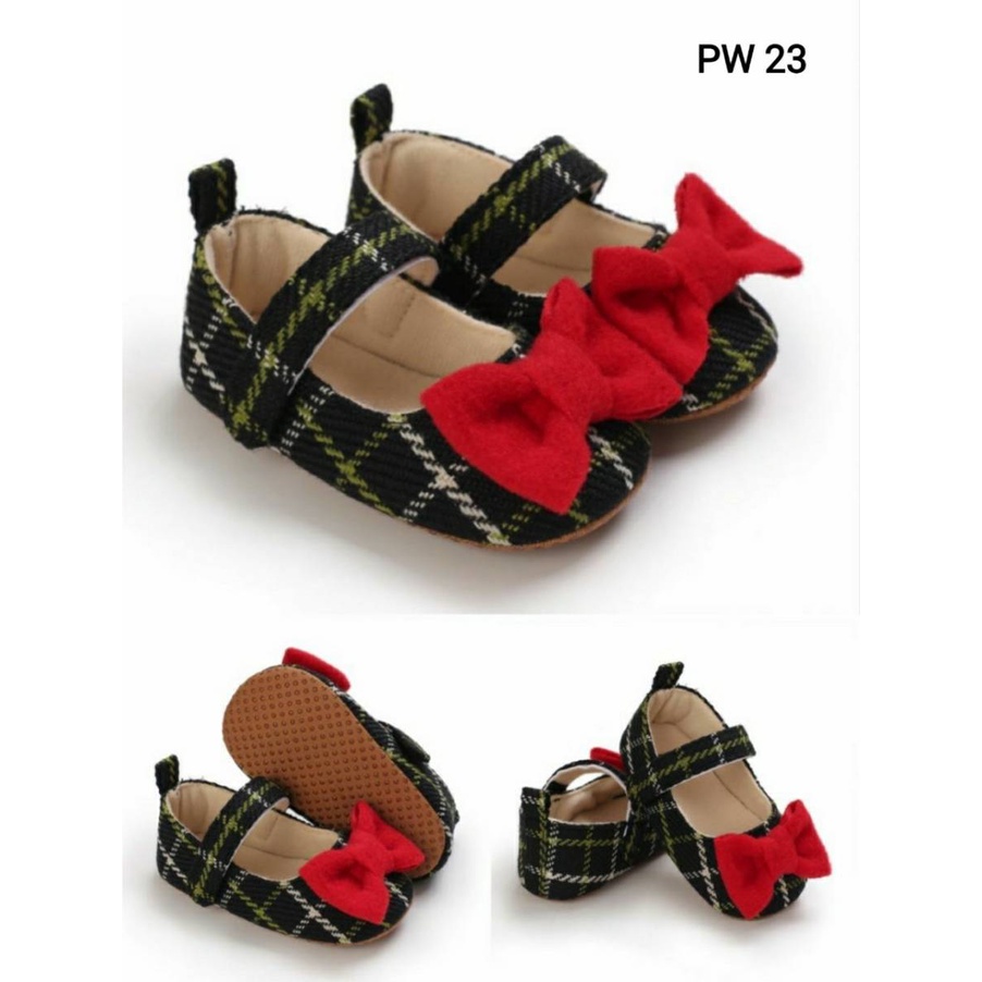 Sepatu Bayi Perempuan Prewalker Bayi Import Premiere Black