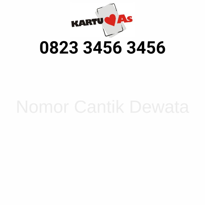 Nomor Cantik Kartu AS Perdana Telkomsel Nomer Cantik Seri 3456 3456