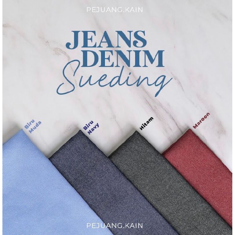 Kain Jeans Sueding / Denim Sueding / Jeans Denim Sueding Wash HARGA SETENGAH M