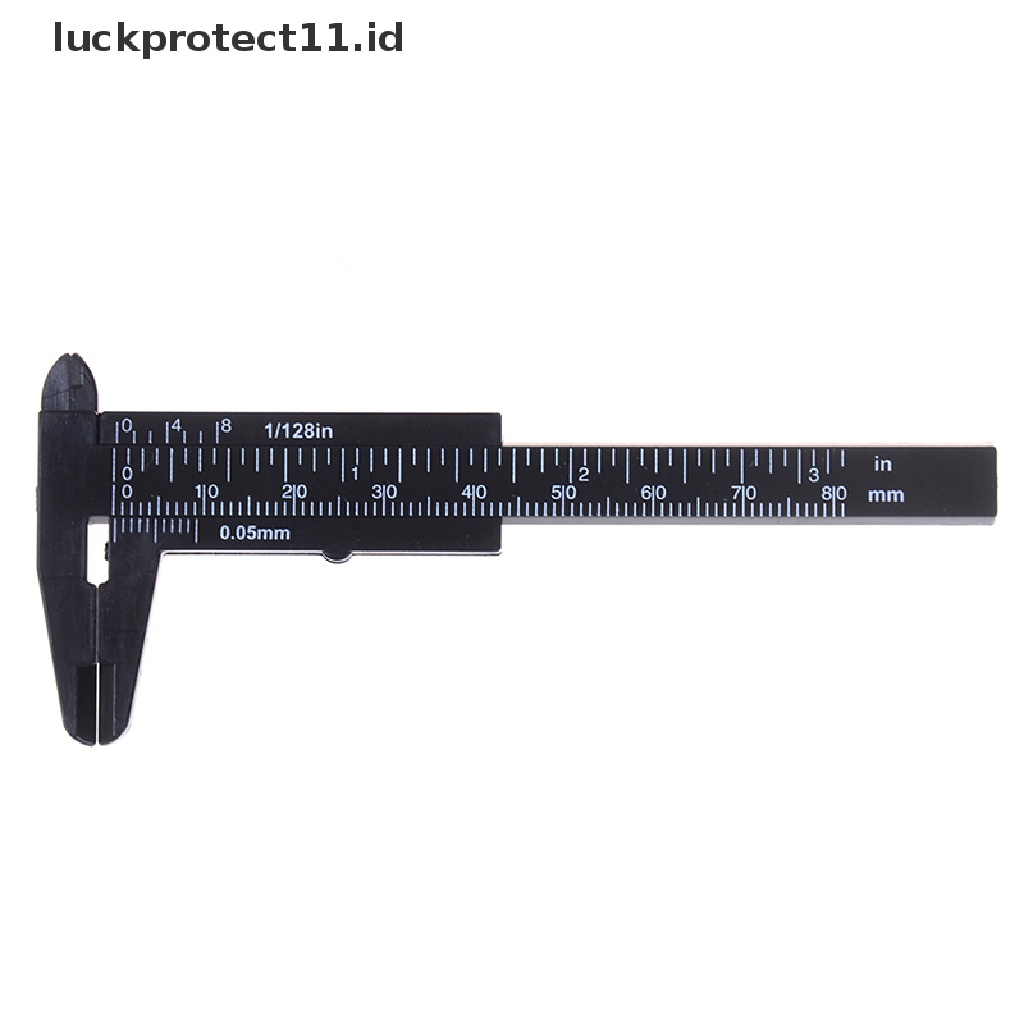 //HG&amp;ID// 1pc Mini sliding vernier caliper plastic measure ruler gauge double scale 80mm .