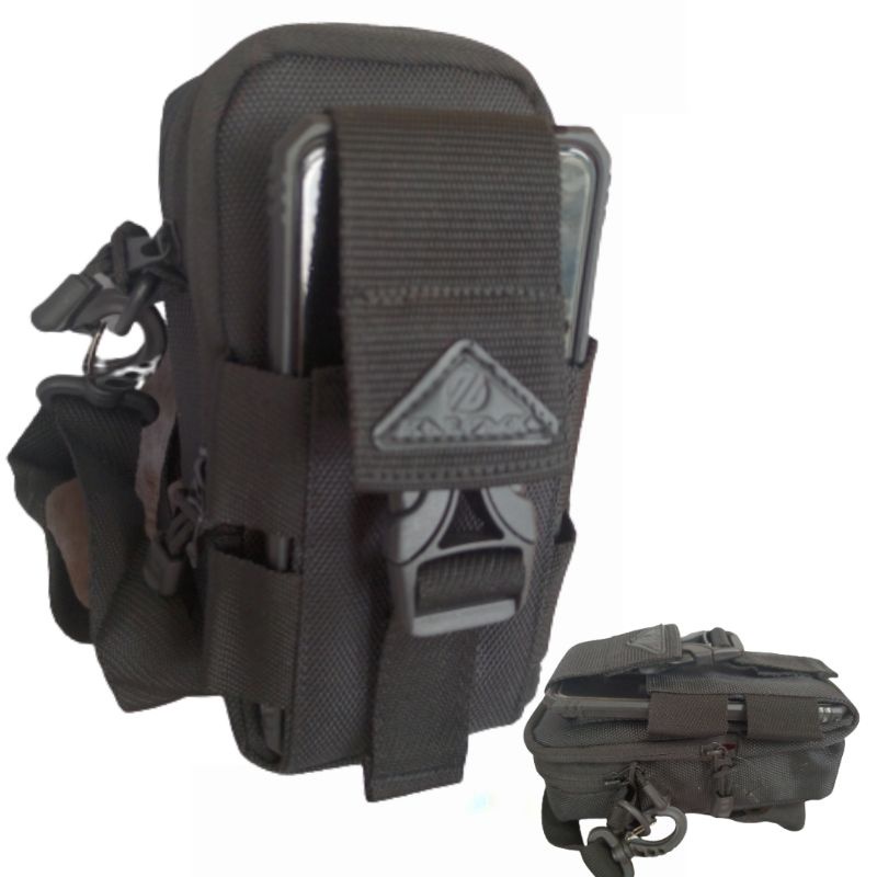 sarung hp tactical army triple plus selempang - dompet hp 3 ruang