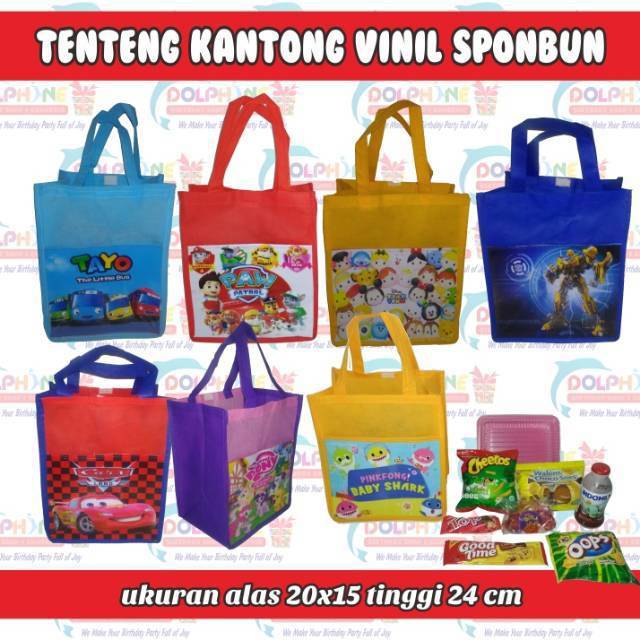 

Tas ultah tenteng kantong vinil spunbond