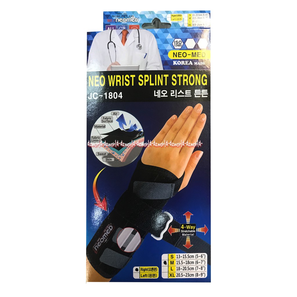 Neo-Med Neo Wrist Splint Strong JC-1804 Alat Bantu Untuk Cedera Tangan