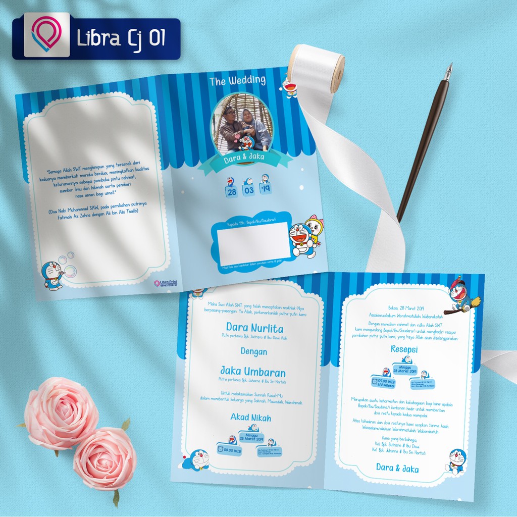 Undangan Pernikahan Murah Kartun Doraemon