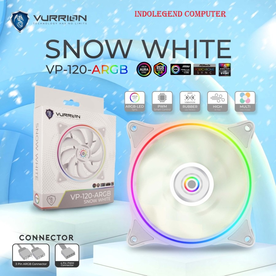 FAN / FAN CASING / FAN COOLER - VURRION SNOW WHITE FAN ARGB ORIGINAL