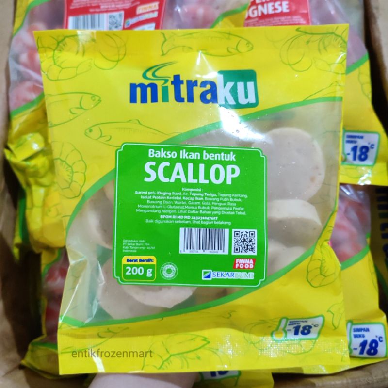 Mitraku Scallop 200gr Mitra Ku (±15 pcs)