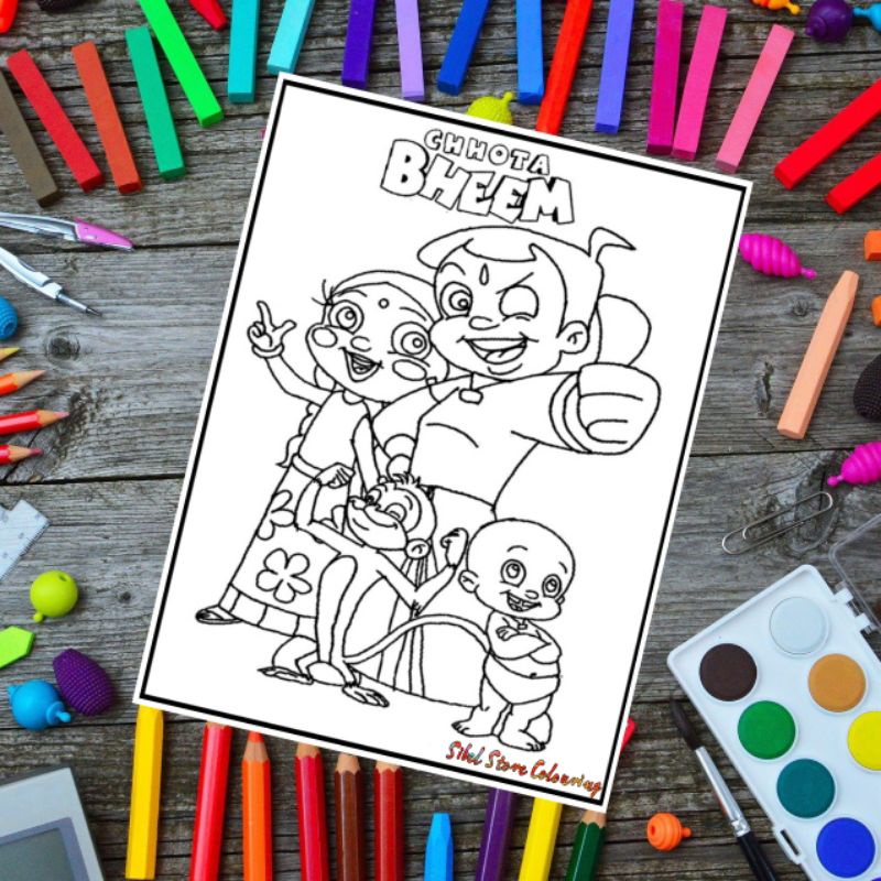 

Kertas Mewarnai Gambar Anak Tema Chhota Bheem / Kertas Gambar (10 Lembar Gambar)