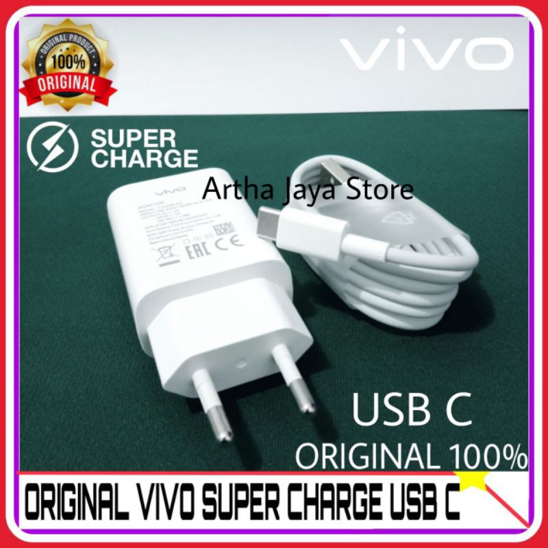 Charger Vivo V17 Pro V19 ORIGINAL 100% Super Charge USB C