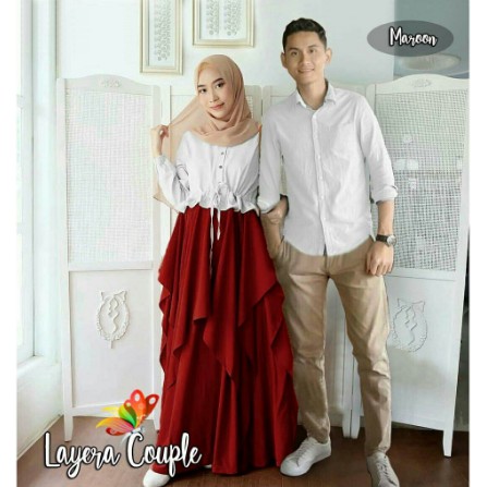  Baju  Couple  Set Busana Muslim Pria Dan Wanita Gamis  