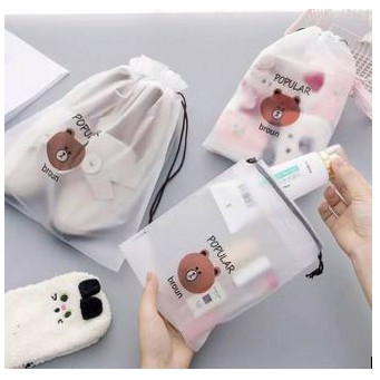 【GOGOMART】Travel Pouch Organizer /  Tas Serut Make Up / Tas Kosmetik Anti Air