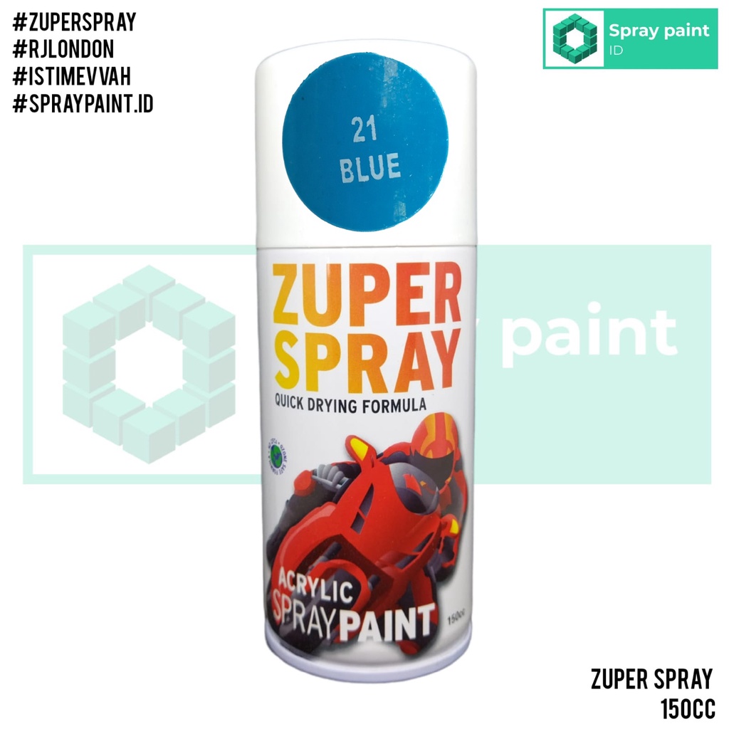 cat semprot blue biru ZUPER SPRAY 150cc pilok pilox spray paint