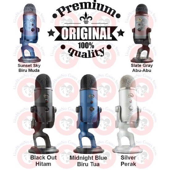 ORIGINAL BLUEYETI Blue YETI Usb MIC Microphone PREMIUM Streamer